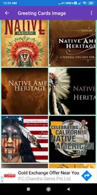 Native American Day Greeting, Photo Frames, GIF android App screenshot 7